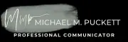 Michael M. Puckett Professional Communicator - Rectangular Logo Dark Background Full Size